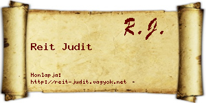 Reit Judit névjegykártya